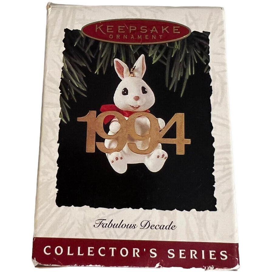 1994 Rabbit with Brass 1994 Hallmark Ornament (Fabulous Decade) QX5263