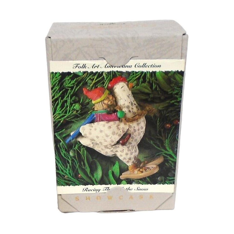 1994 Racing Through the Snow Hallmark Ornament (Folk Art Americana) QK1173