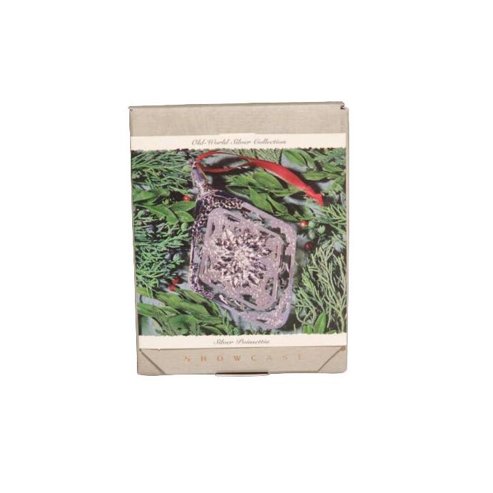 1994 Silver Poinsettia Hallmark Ornament (Silver Collection) QK1006
