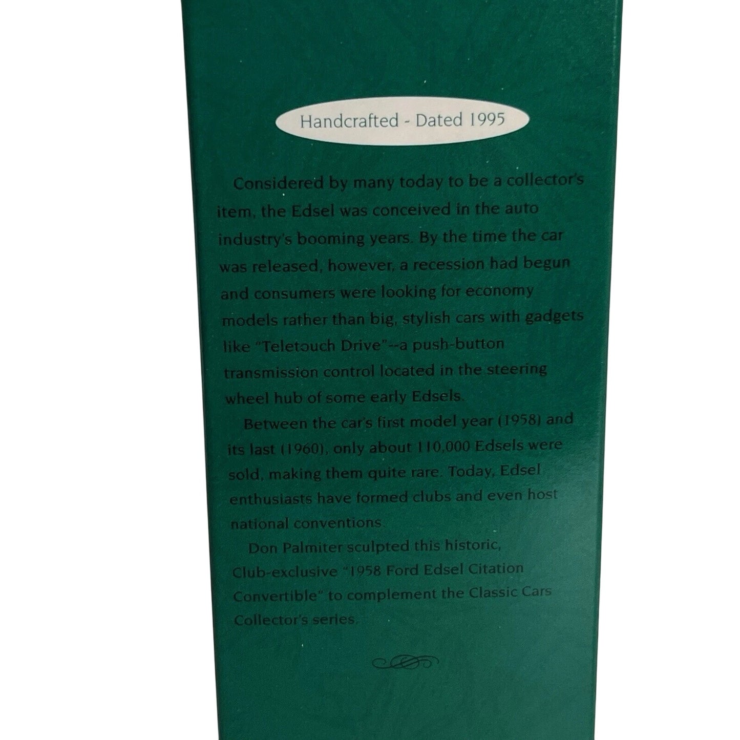 1995 1958 Ford Edsel Citation Convertible Hallmark Ornament (Classic American Cars - Club) QXC4167