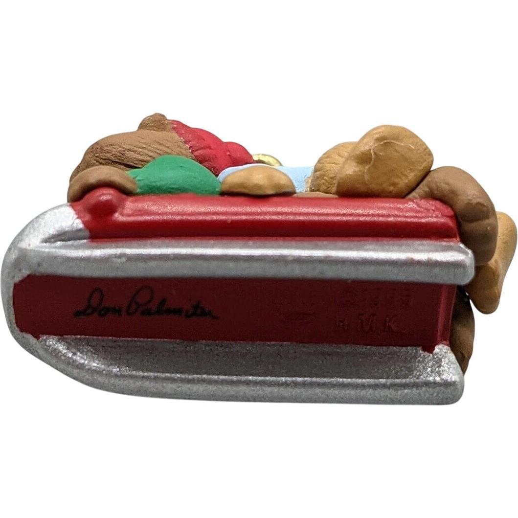 1995 Downhill Double Hallmark Ornament (Teddy Bear) QXM4837