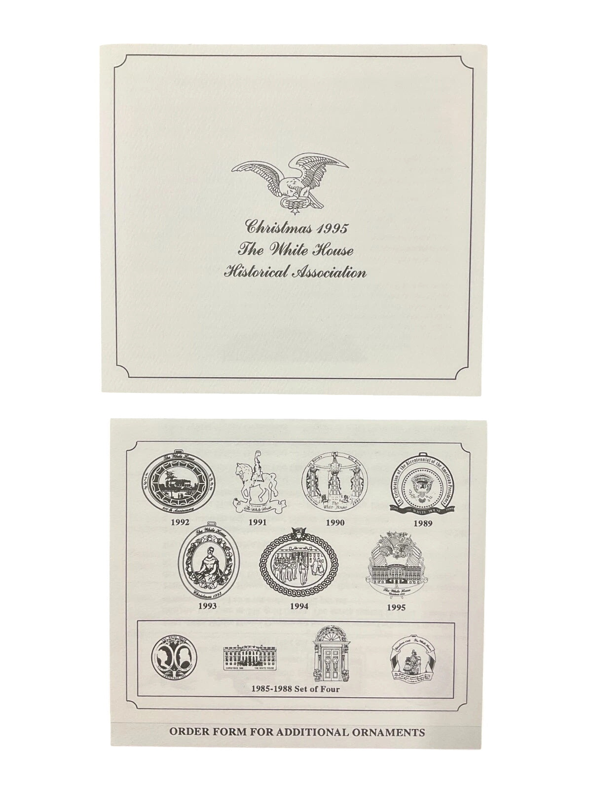 1995 White House South Portico Collectible Ornament - Stunning Gold Metal Design