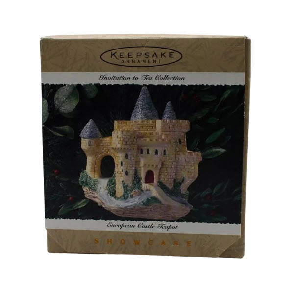 1995 European CastleTeapot Hallmark Ornament (Invitation to Tea) QK1129