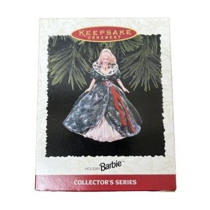 1995 Green/White Hallmark Ornament (Holiday Barbie) QXI5057