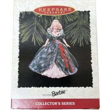 1995 Green/White Hallmark Ornament (Holiday Barbie) QXI5057