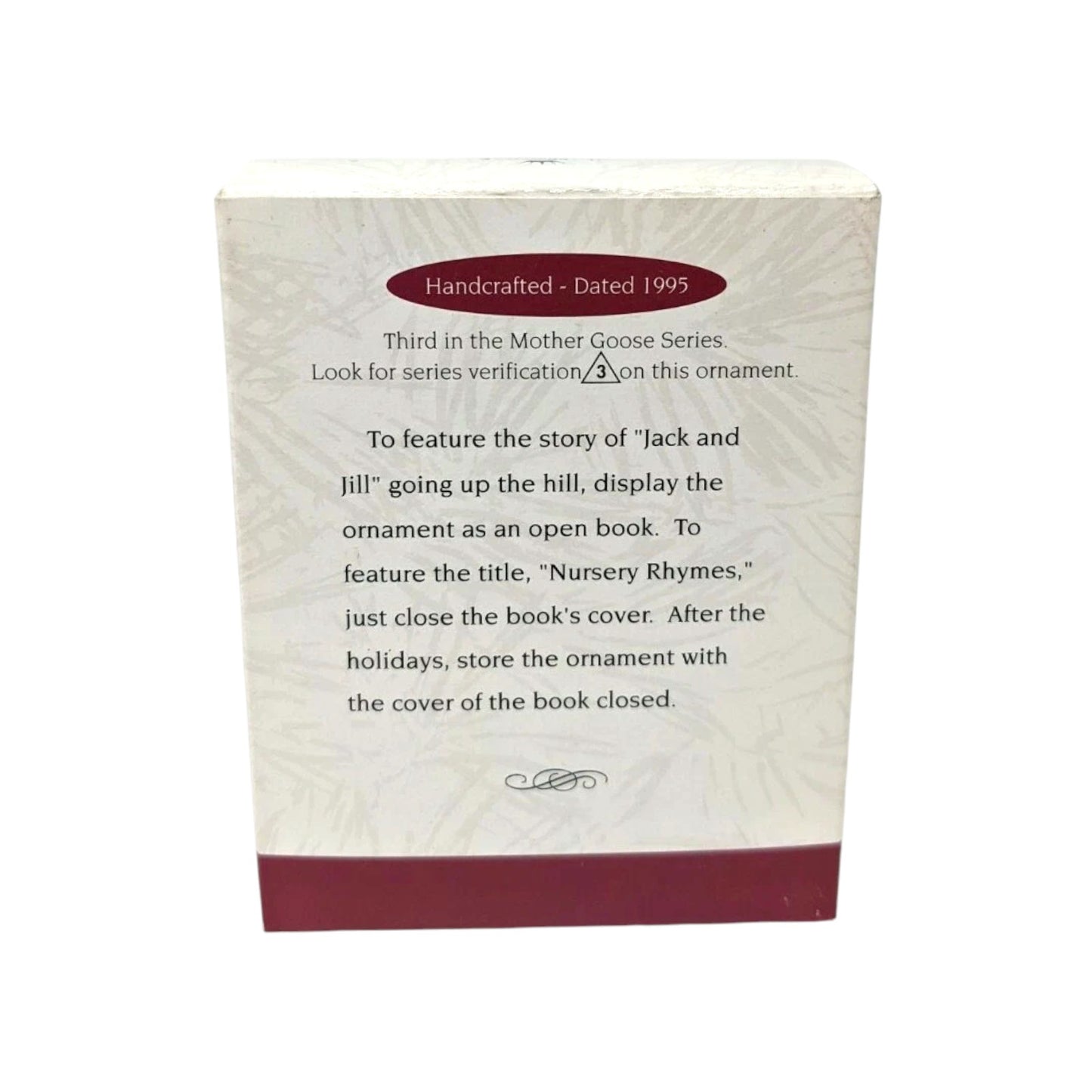 1995 Jack and Jill Hallmark Ornament (Mother Goose) QX5099 Image7