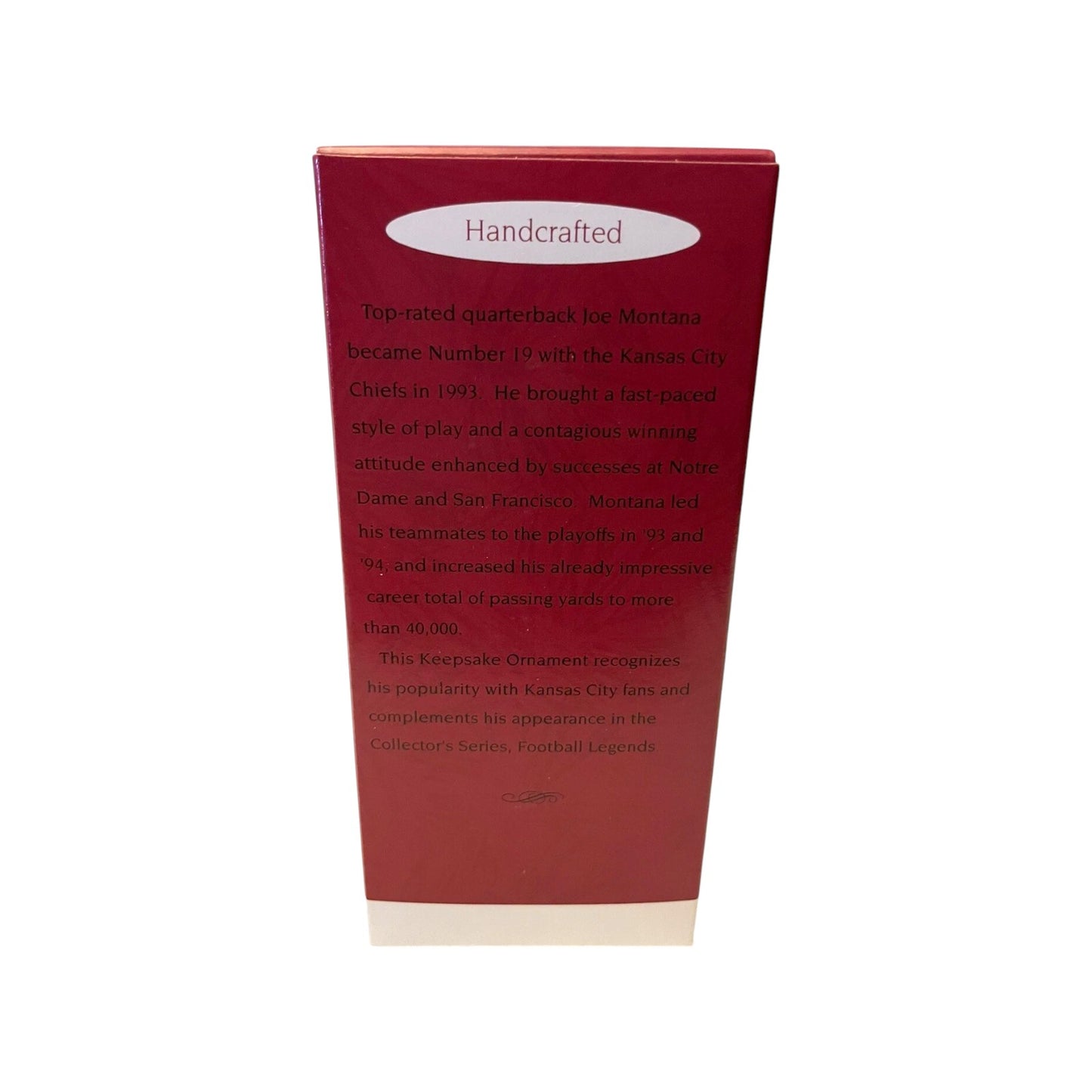 1995 Joe Montana Hallmark Ornament (Football Legends) QXI6207 Image4
