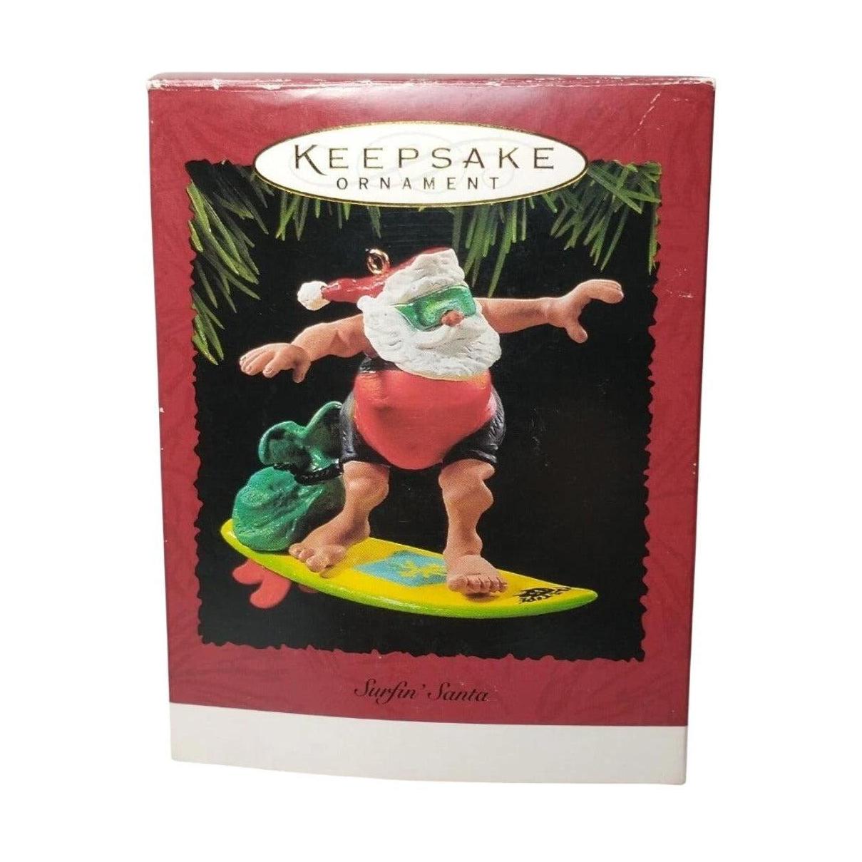1995 Surfing' Santa Hallmark Ornament (Santa Claus) QX6019