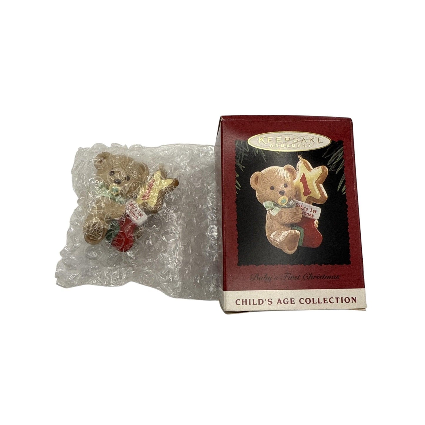 1996 Baby's First Christmas Carlton Cards Ornaments (Teddy Bear) 6-80-316