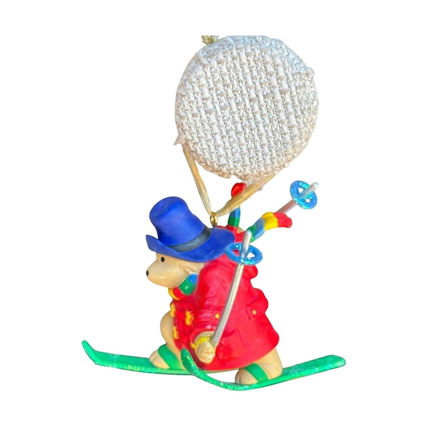1996 Vintage Gliding Into Christmas - Paddington Bear Carlton Cards Ornaments (Teddy Bear) CXOR-089T Image4