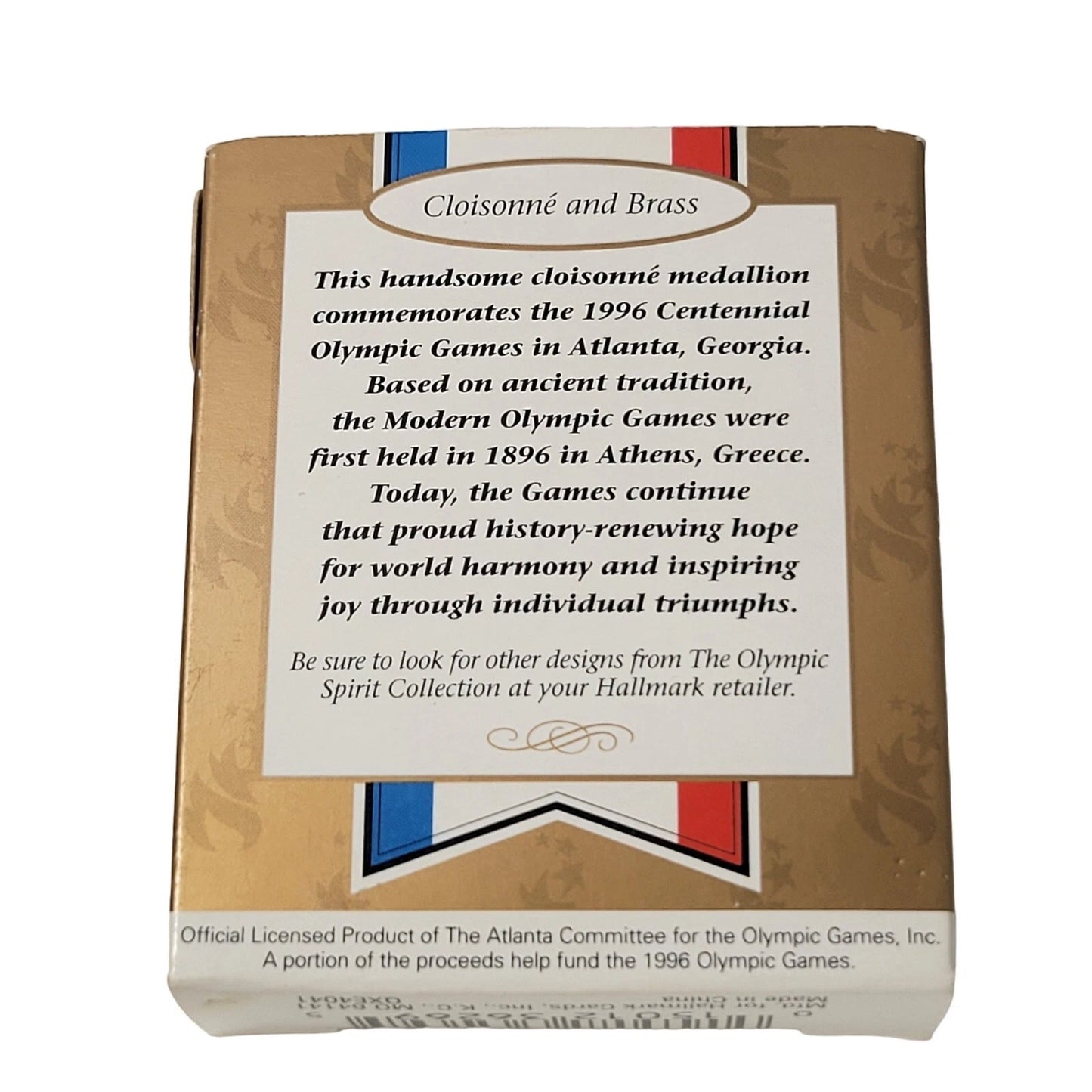 1996 Cloisonne Medallion Hallmark Ornament (Olympic) QXE4041