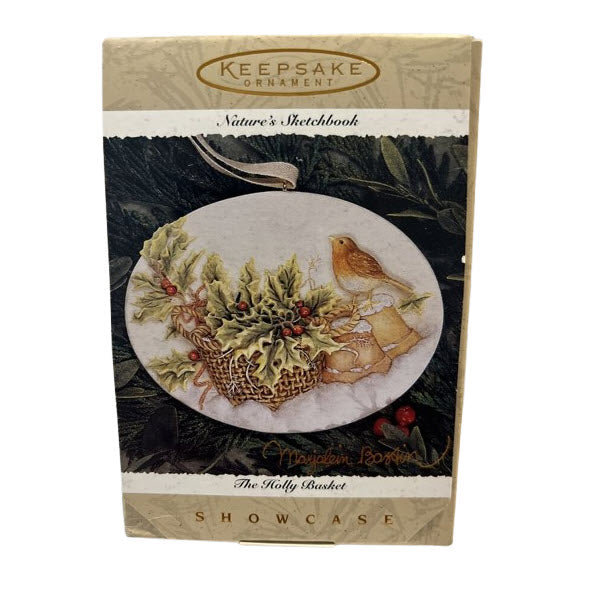1996 Holly Basket Hallmark Ornament (Nature's Sketchbook) QK1094