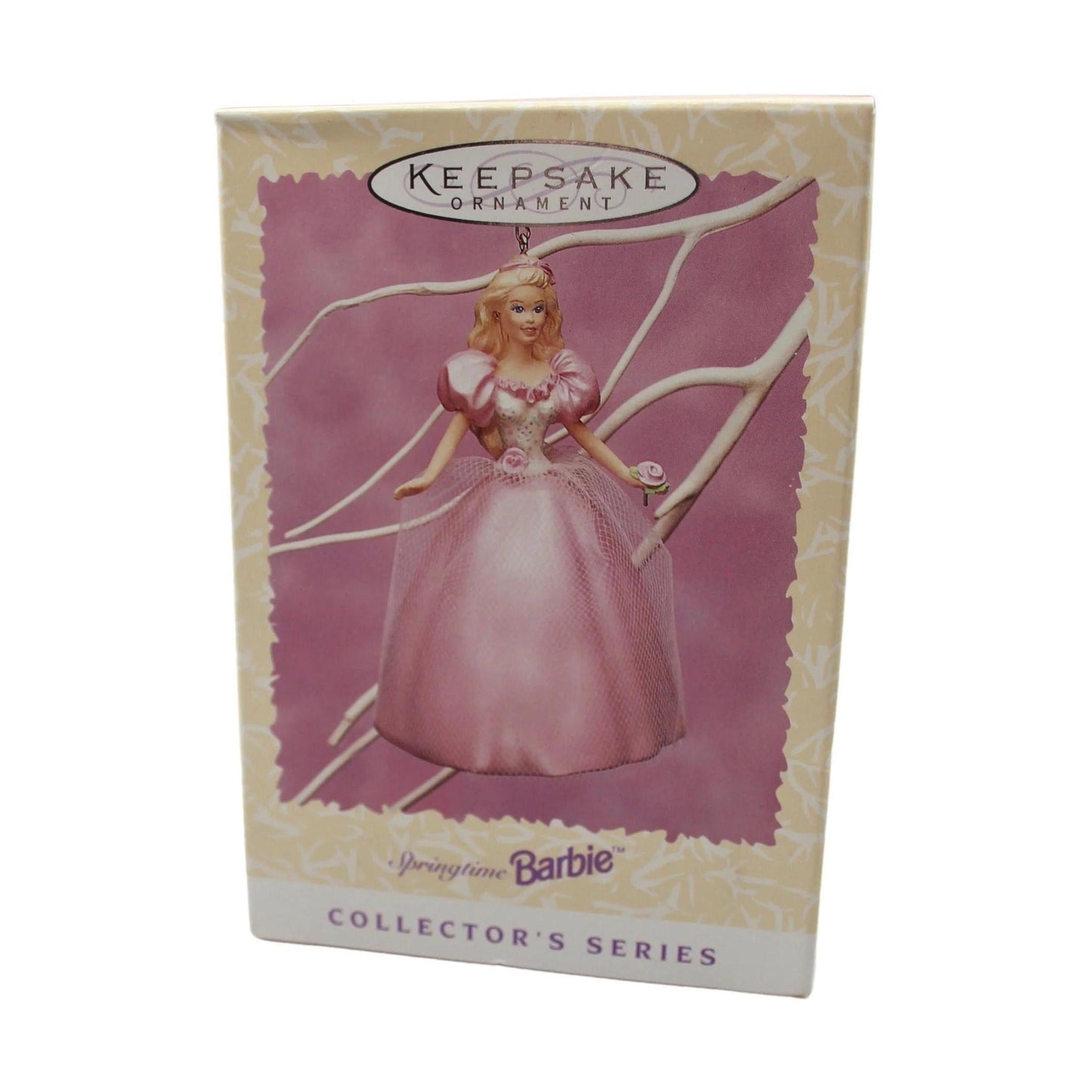 1996 Pink Dress Hallmark Ornament (Springtime Barbie) QEO8081