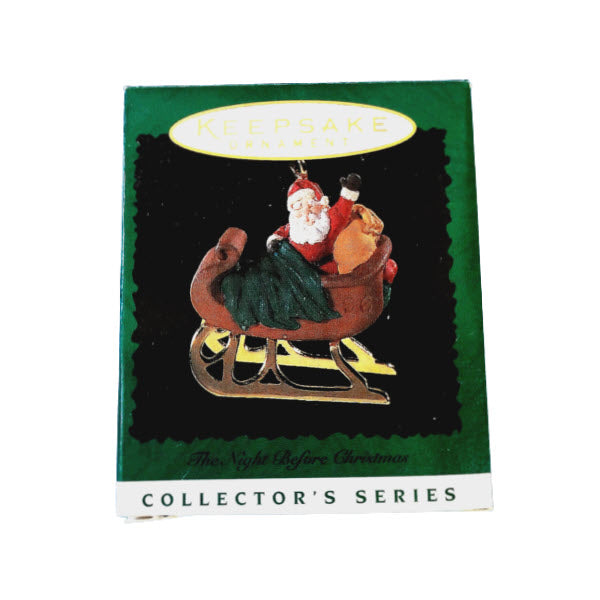 1996 Santa in Sleigh Hallmark Ornament (The Night Before Christmas) QXM4104