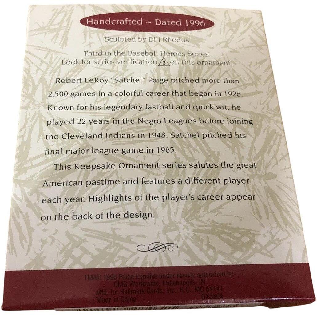 1996 Satchel Paige Hallmark Ornament (Baseball Heroes) QX5304