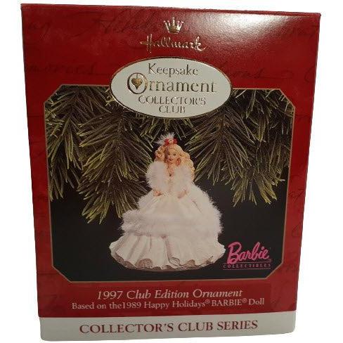 1997 Hallmark Ornament (1989) Happy Holidays Barbie Hallmark Ornament (Holiday Barbie Collector's Club) QXC5162