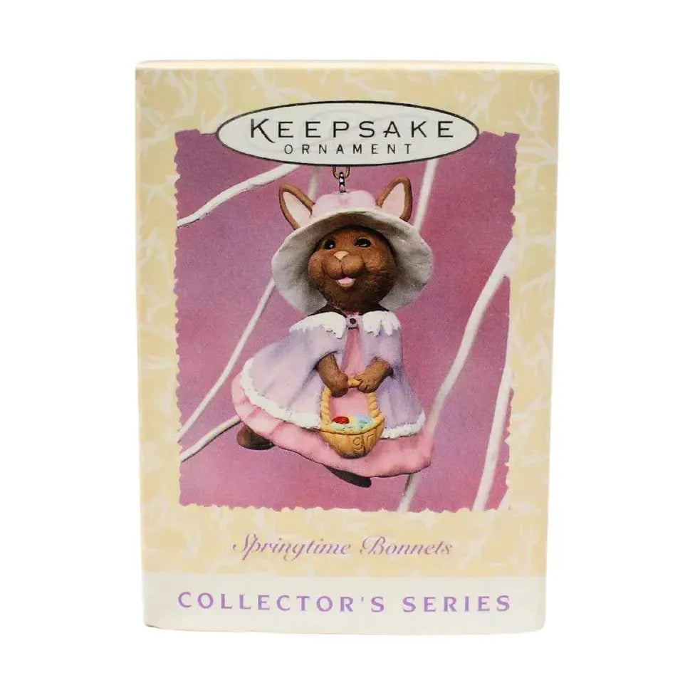 1997 Lavender Dress Hallmark Ornament (Springtime Bonnets) QEO8672