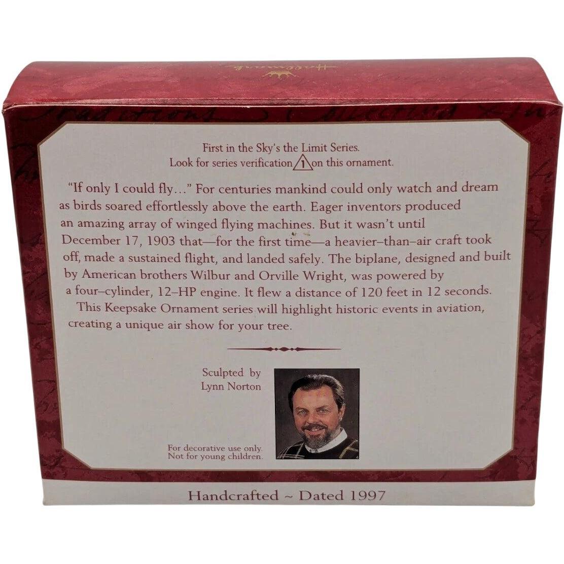 1997 The Flight at Kitty Hawk Hallmark Ornament (Sky's the Limit) QX5574