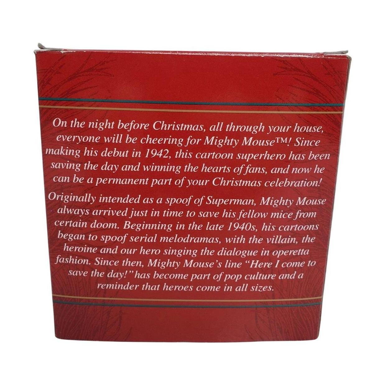 1998 Christmas Crusader - Mighty Mouse Carlton Cards Ornaments (Mouse) CXOR-090Y