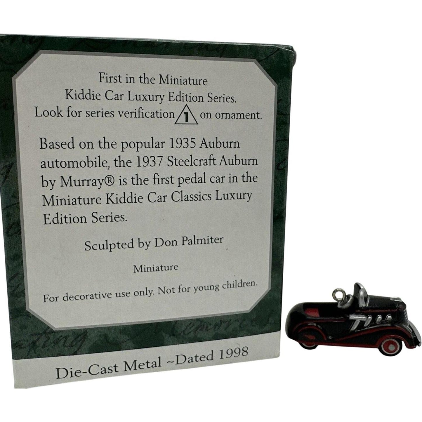 1998 Hallmark Ornament (1937) Steelcraft Auburn Hallmark Ornament (Miniature Kiddie Car Luxury Edition) QXM4143