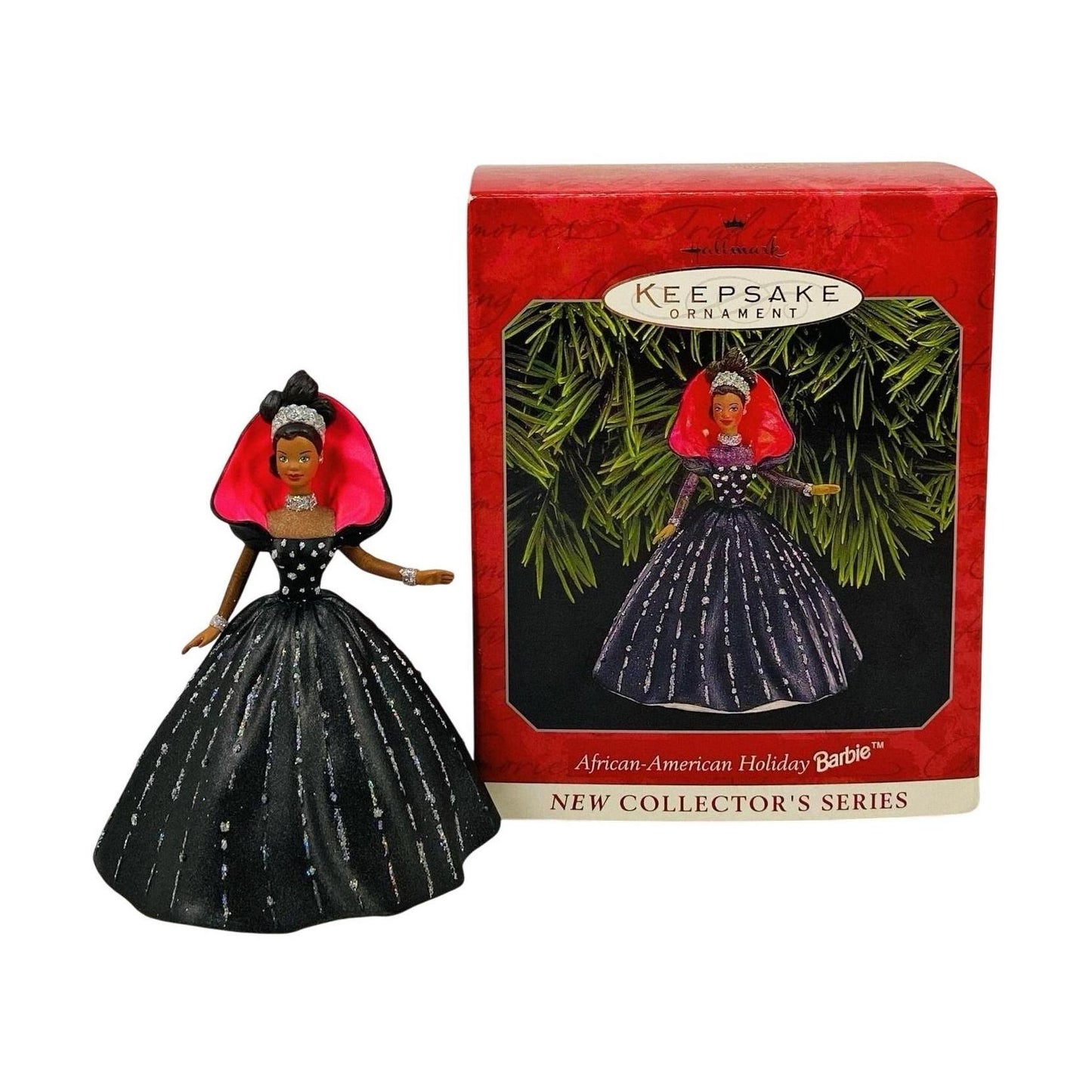 1998 African American Holiday Barbie Hallmark Ornament (African-American Barbie) QX6936