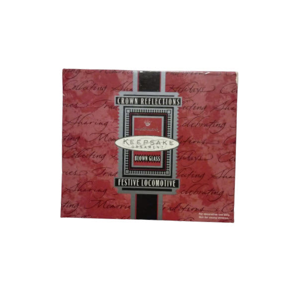 1998 Festive Locomotive Hallmark Ornament (Blown Glass) QBG6903
