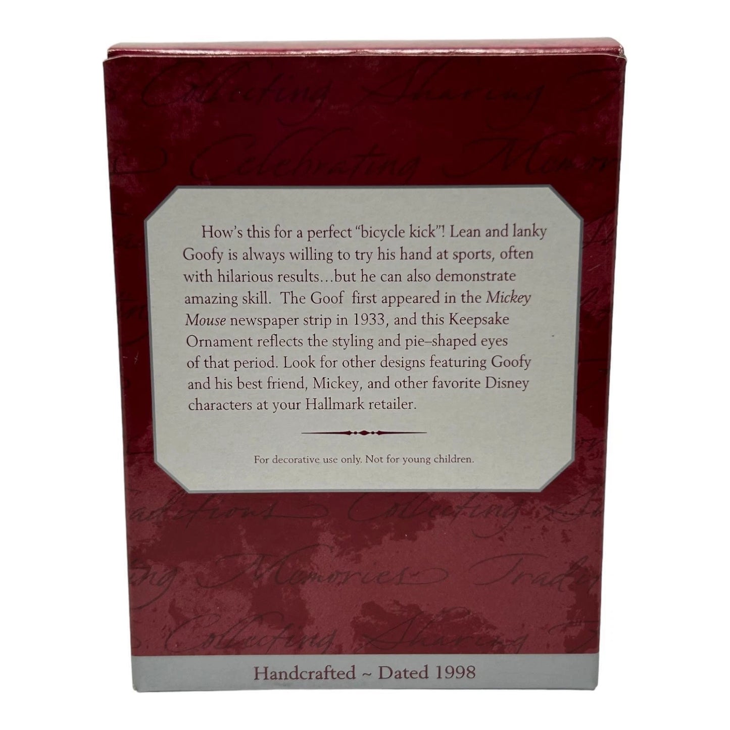 1998 Goofy Soccer Star Hallmark Ornament (Mickey & Co) QXD4123