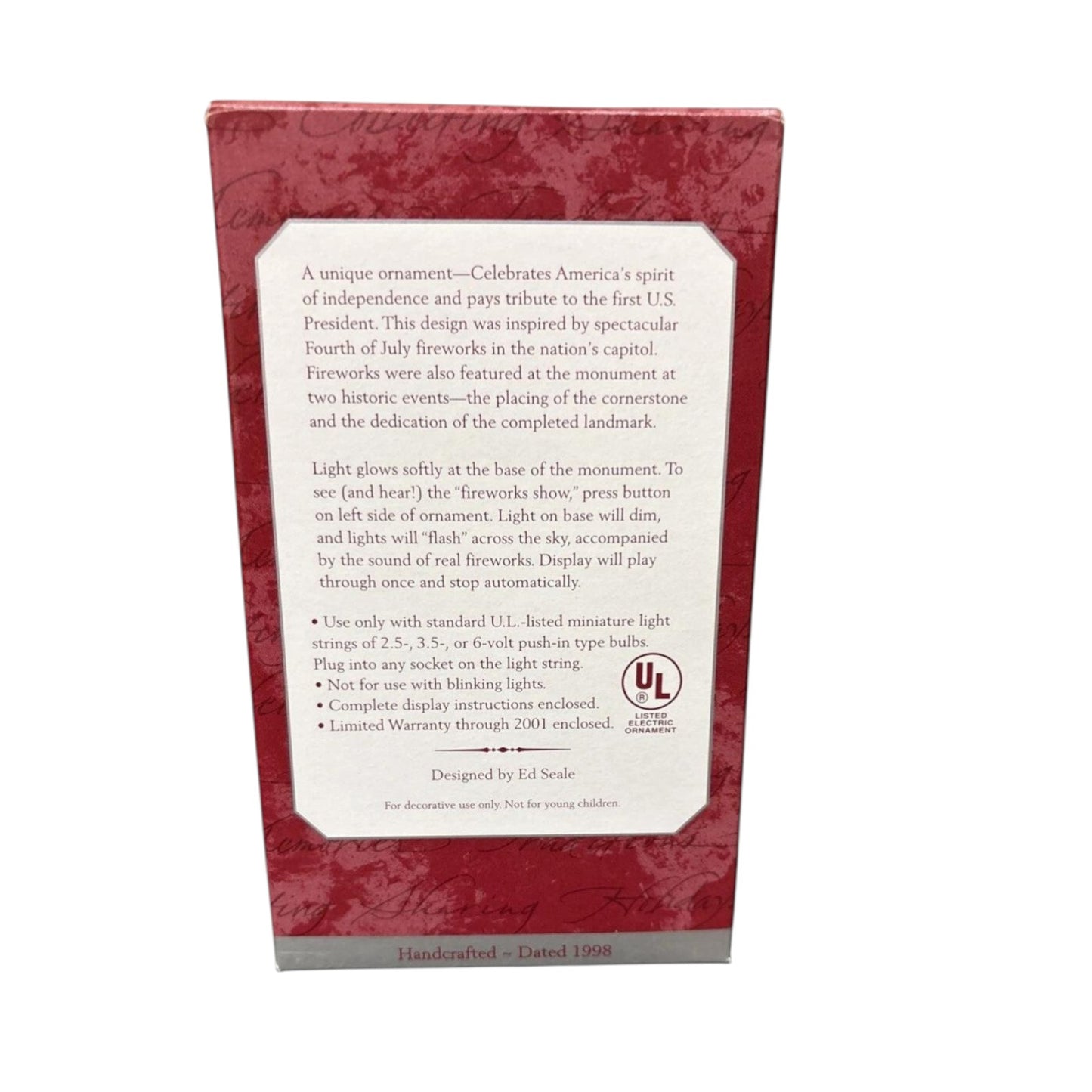 1998 The Washington Monument (Flashing Lights and Sound)