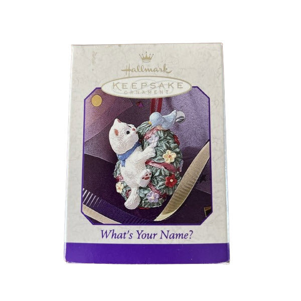 1998 What's Your Name? Hallmark Ornament (Kitten) QEO8443