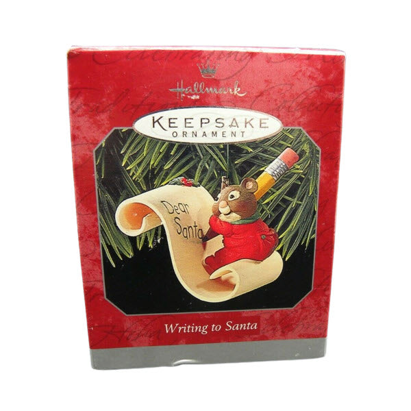 1998 Writing to Santa Hallmark Ornament (Mouse) QX6533