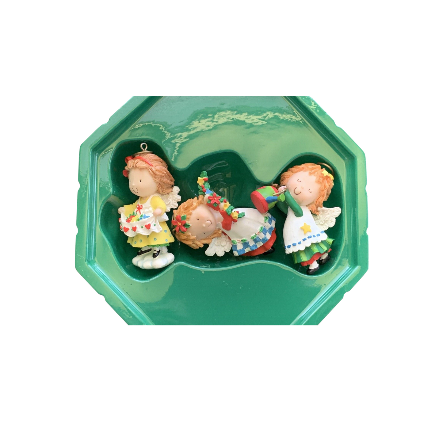 1999 Angel Place Gardens - Laurel, Jasmine, Holly with Tin Box Carlton Cards Ornaments (Angels) CXOR-250