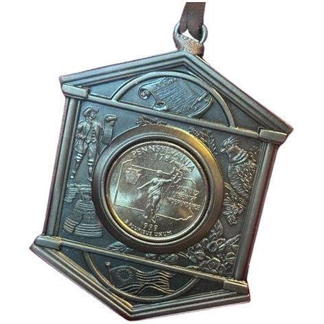 1999 Pennsylvania Quarter Ornament Hallmark Ornament (50 State Quarters) QMP9401