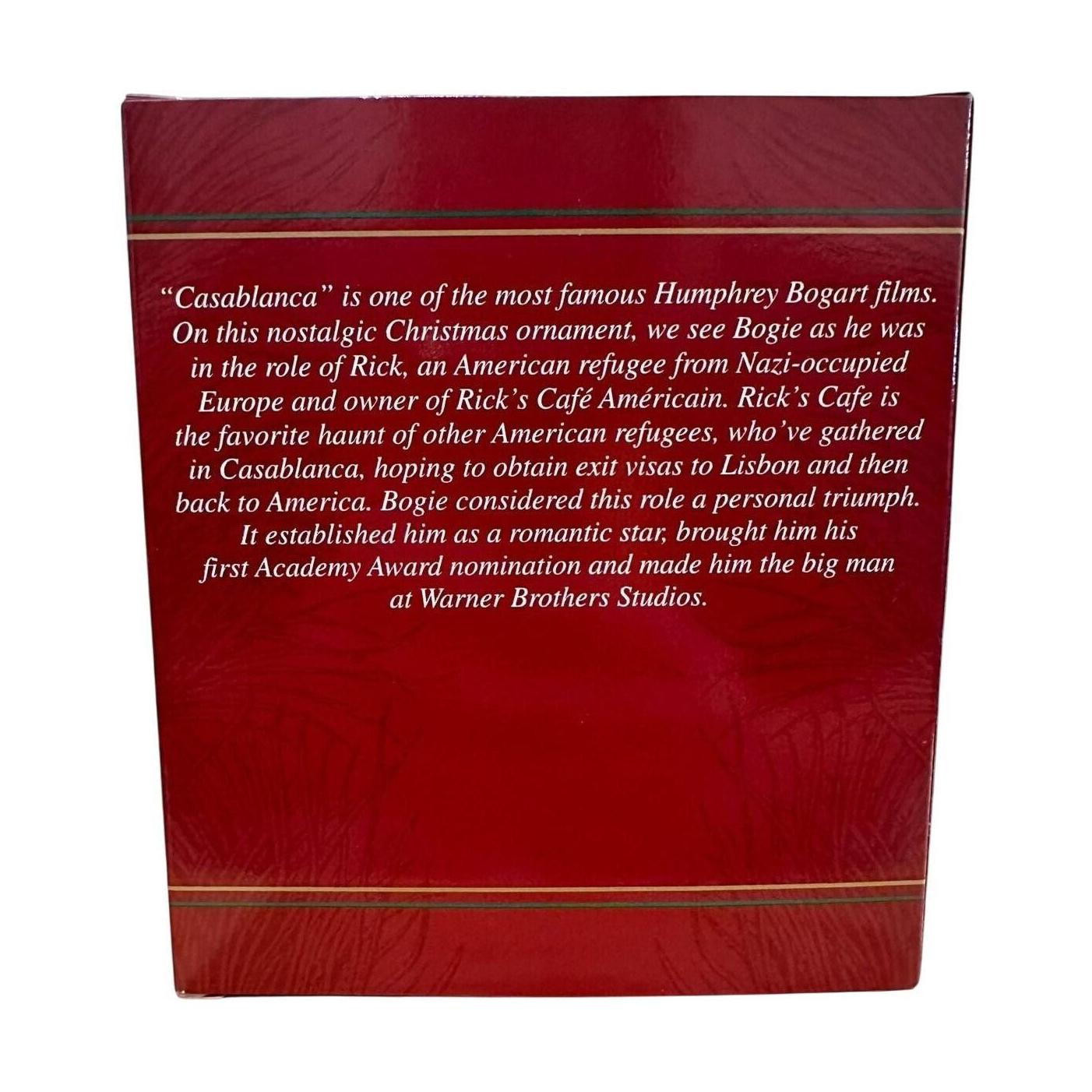 1999 Play it Again, Sam "Play it Again Sam" Humphrey Bogart Ornament Casablanca Carlton Cards Ornaments (Movie) CXOR-062A