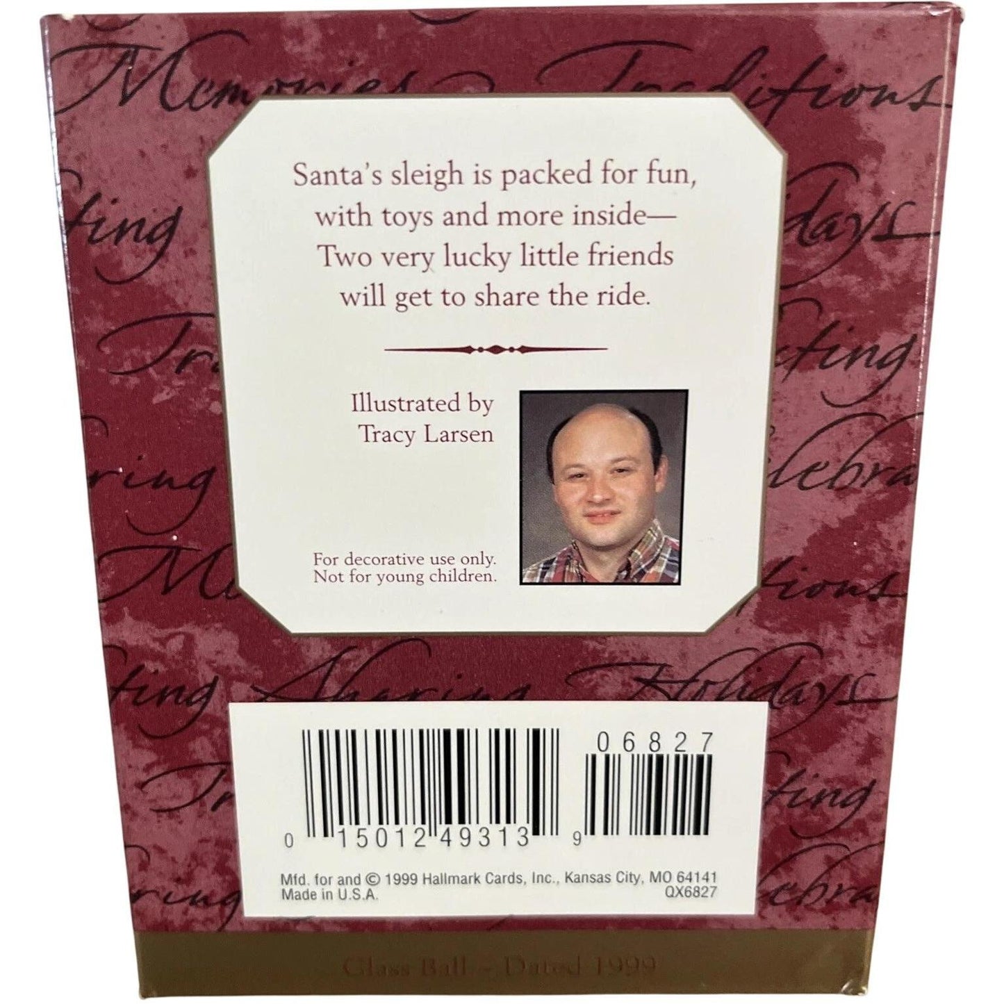 1999 A Joyous Christmas Hallmark Ornament (Ball) QX6827