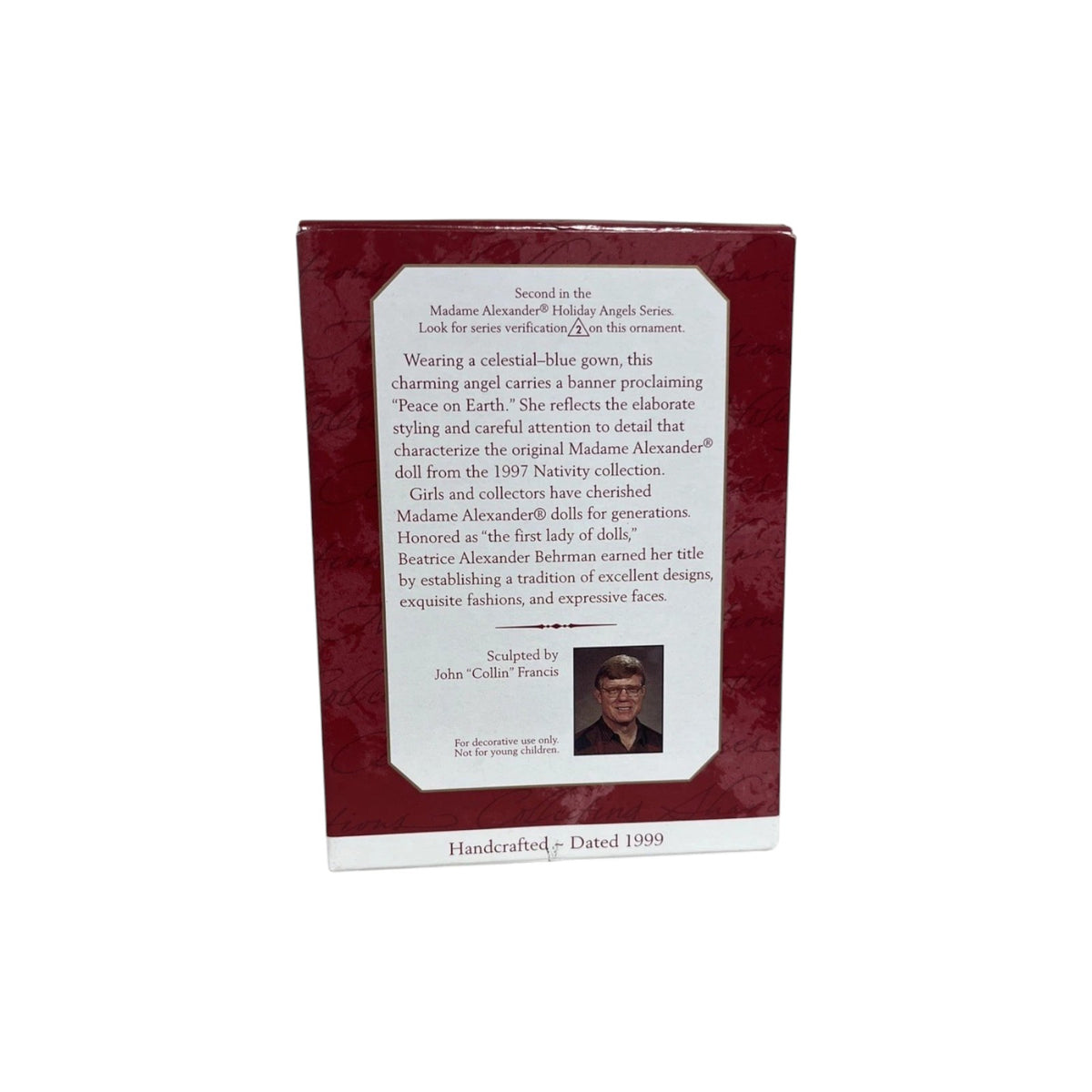 1999 Angel of the Nativity Hallmark Ornament (Madame Alexander Holiday Angels) QX6419 Image6