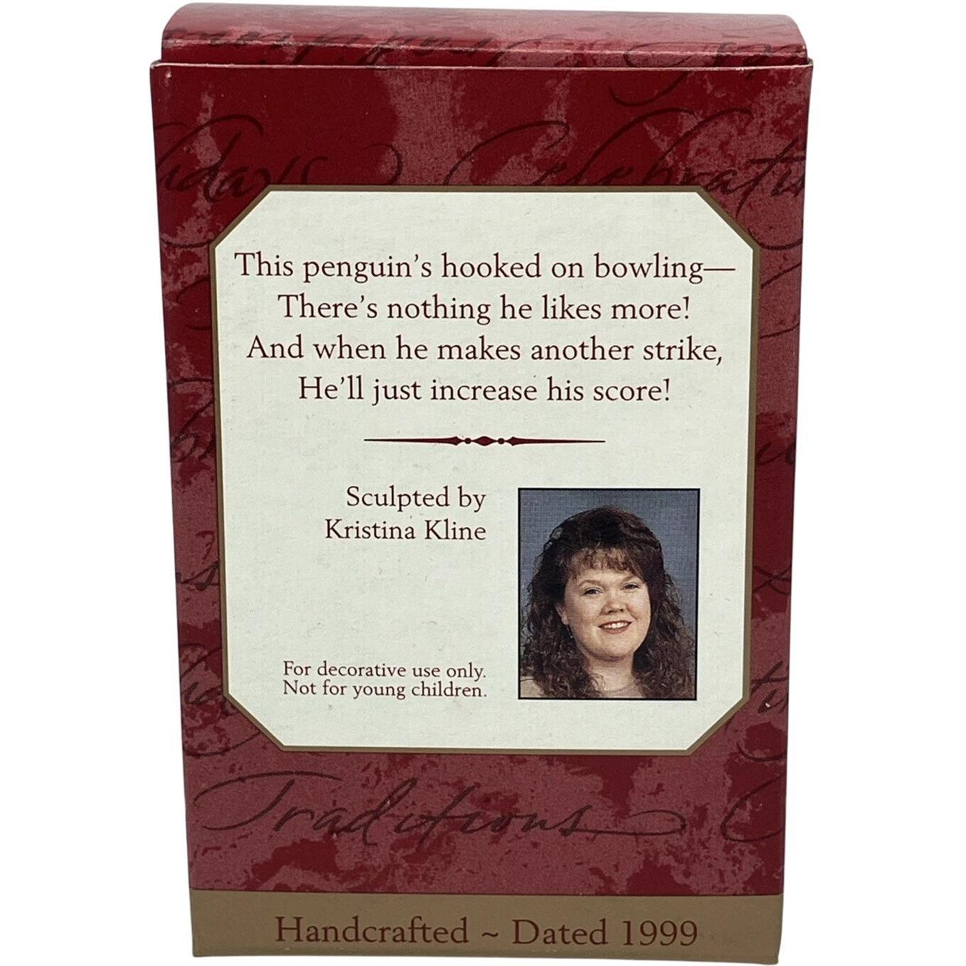 1999 Bowling's a Ball Hallmark Ornament (Penguin) QX6577