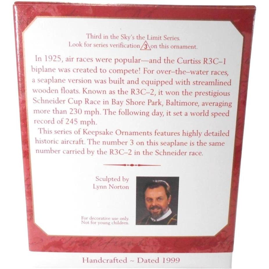 1999 Curtiss R3C‑2 Seaplane Hallmark Ornament (Sky's the Limit) QX6387