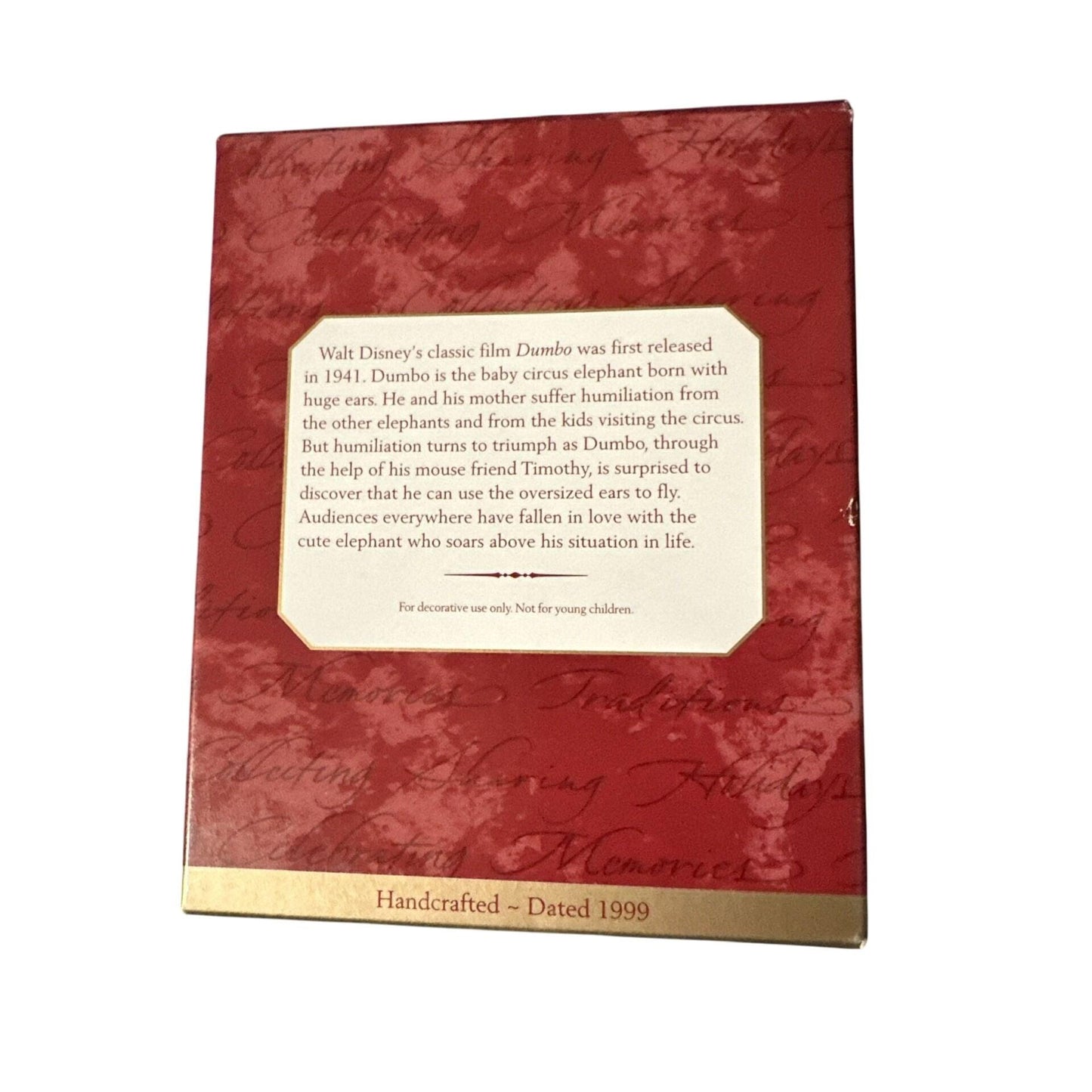 1999 Dumbo's First Flight Hallmark Ornament (Dumbo) QXD4117