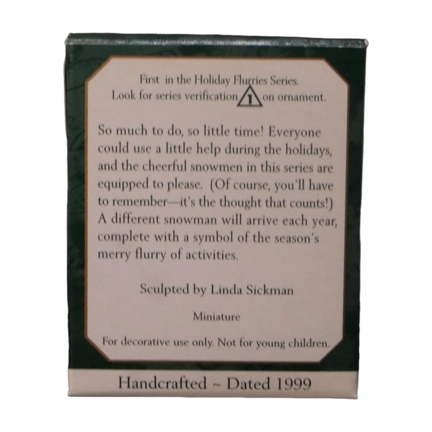 1999 Holiday Flurries Hallmark Ornament (Holiday Flurries) QXM4547 Image7