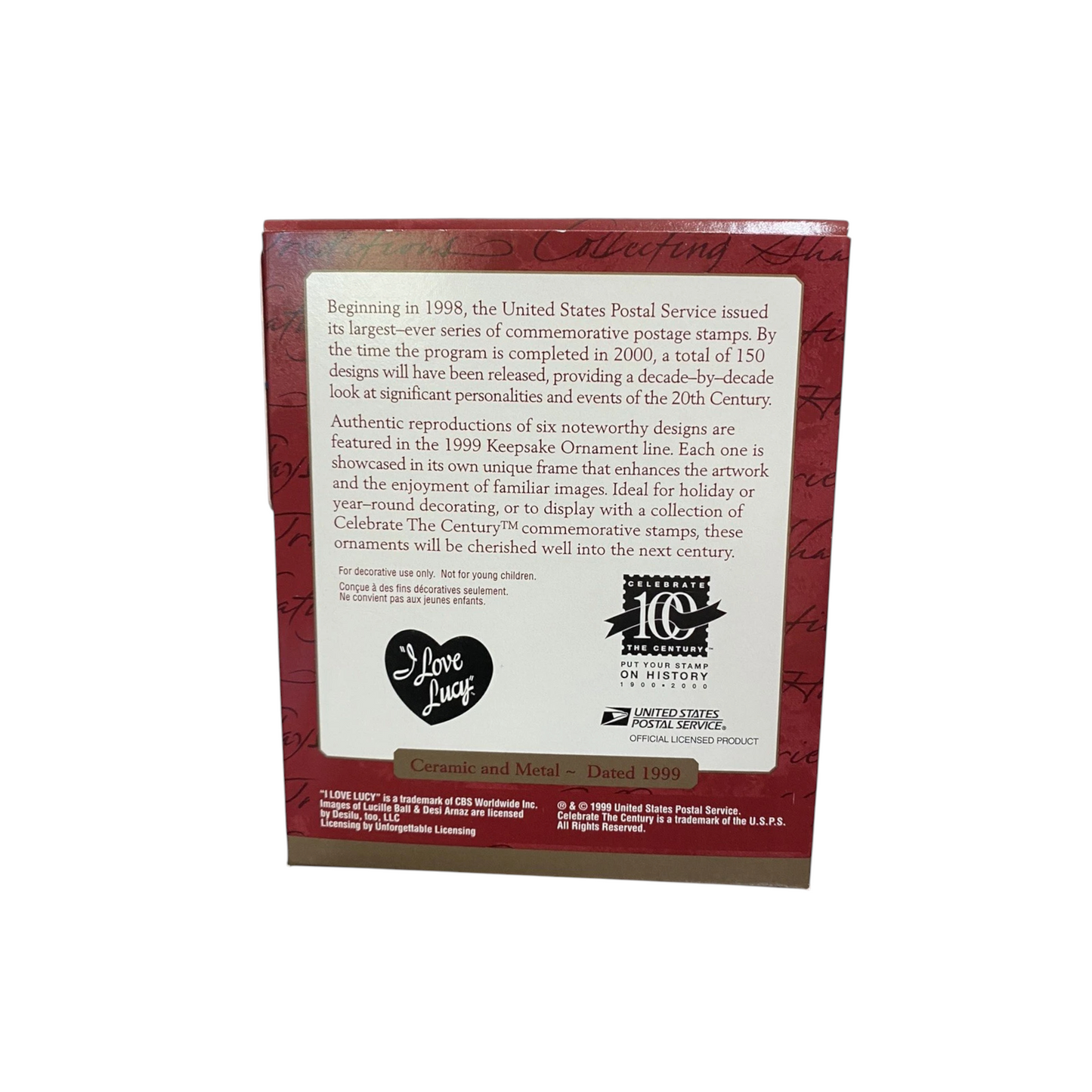 1999 I Love Lucy Hallmark Ornament (Stamp) QXI8567 Image5
