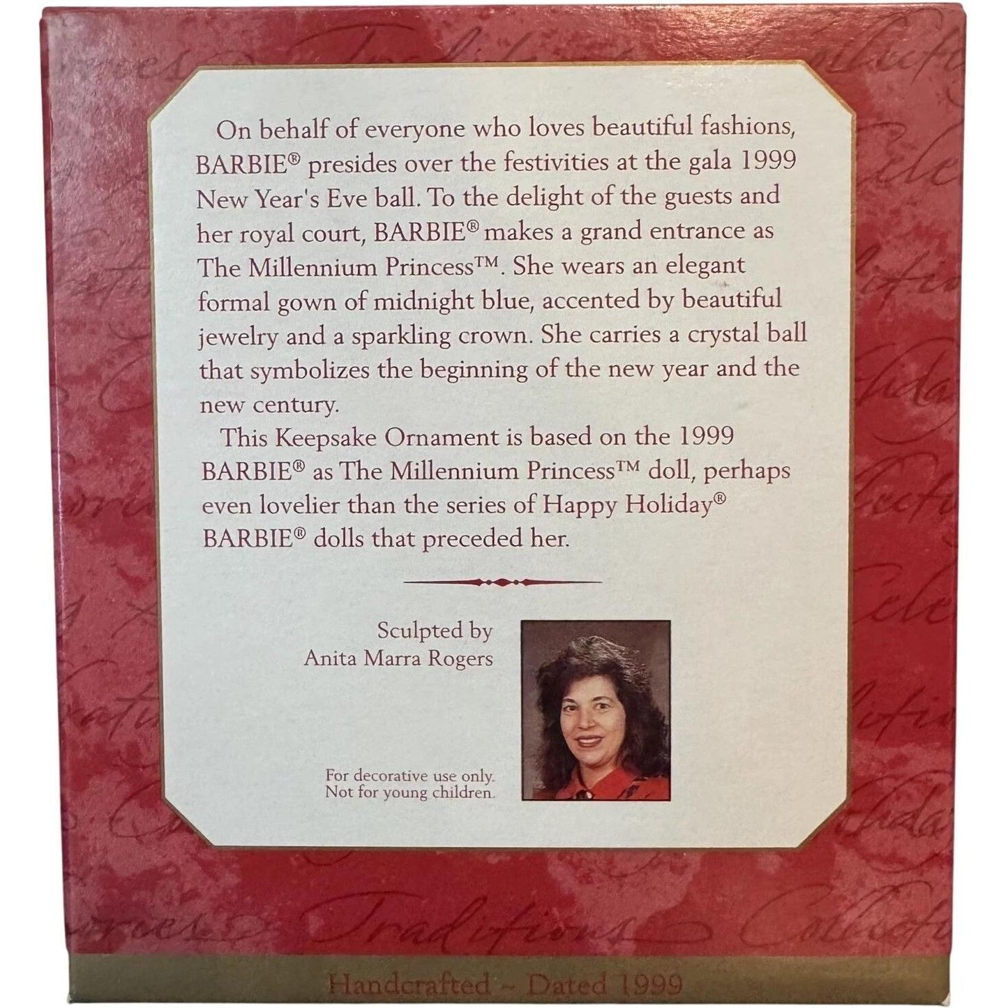 1999 Millennium Princess Hallmark Ornament (Barbie) QXI4019