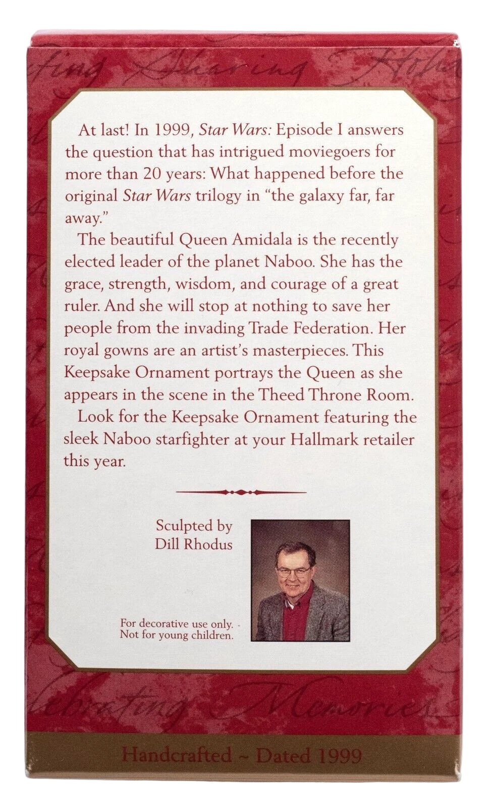 1999 Queen Amidala Hallmark Ornament (Star Wars) QXI4187 Image7