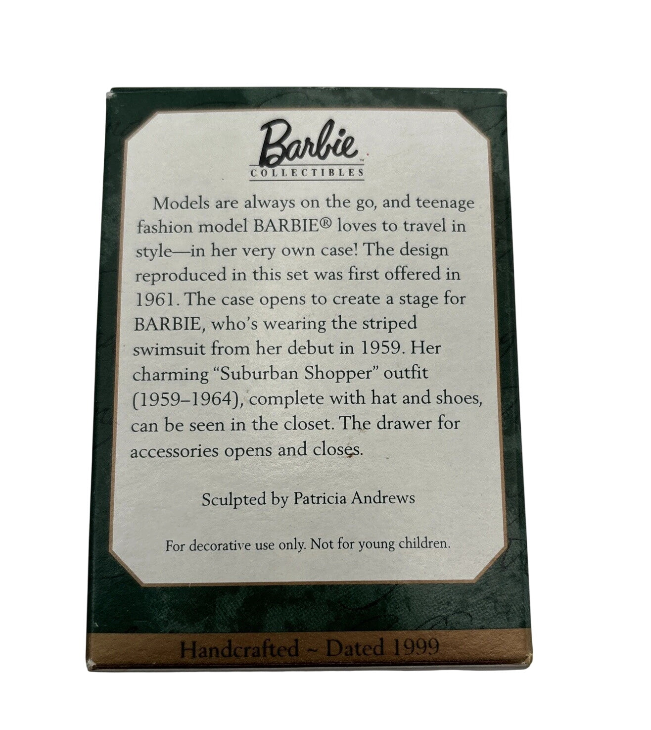 1999 Travel Case & Barbie Hallmark Ornament (Barbie Cases) QXI6129