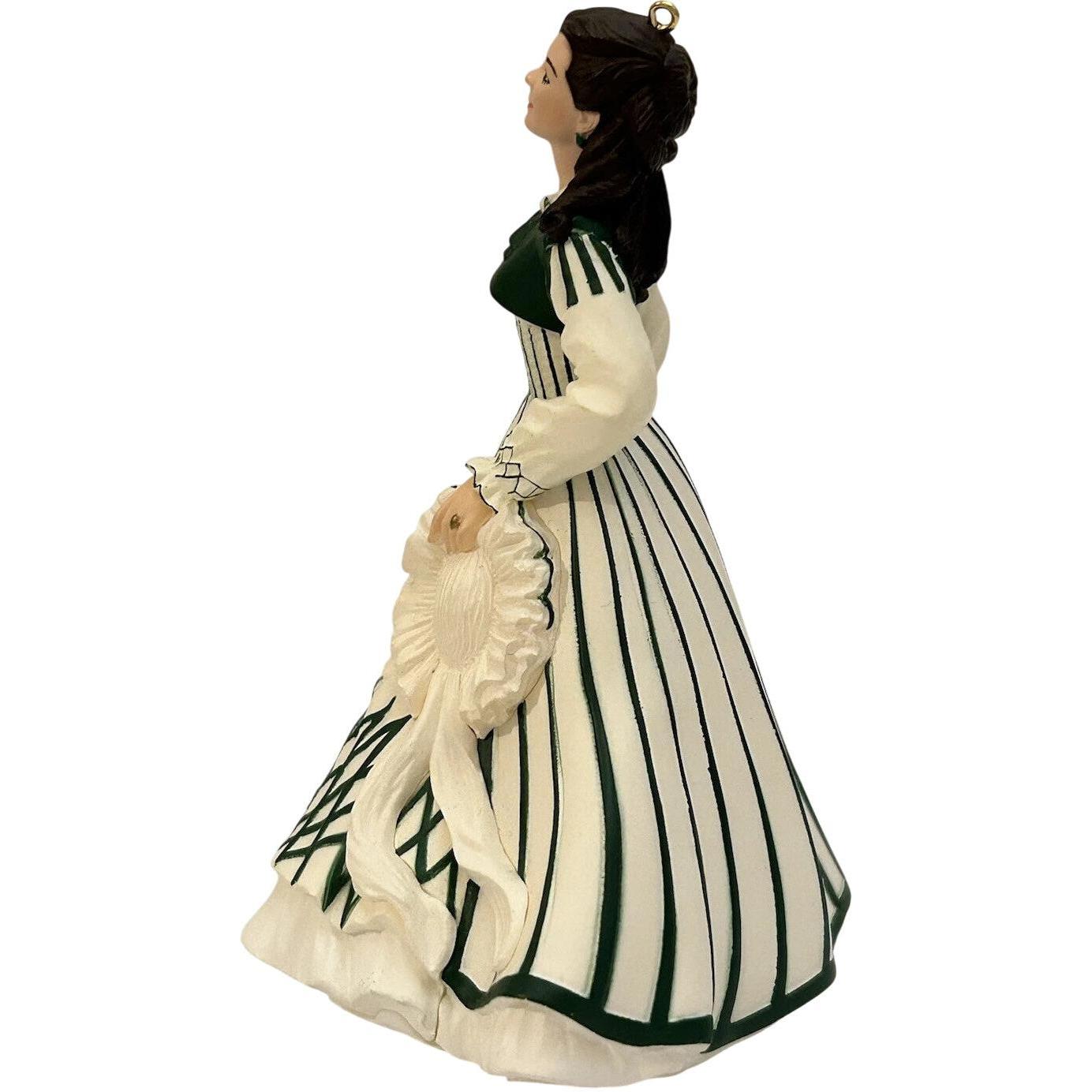 1999 White and Green Dress Hallmark Ornament (Scarlett O'Hara) QX6397