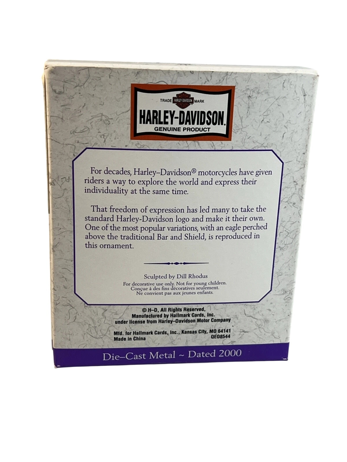 2000 Bar and Shield Hallmark Ornament (Harley-Davidson) QEO8544