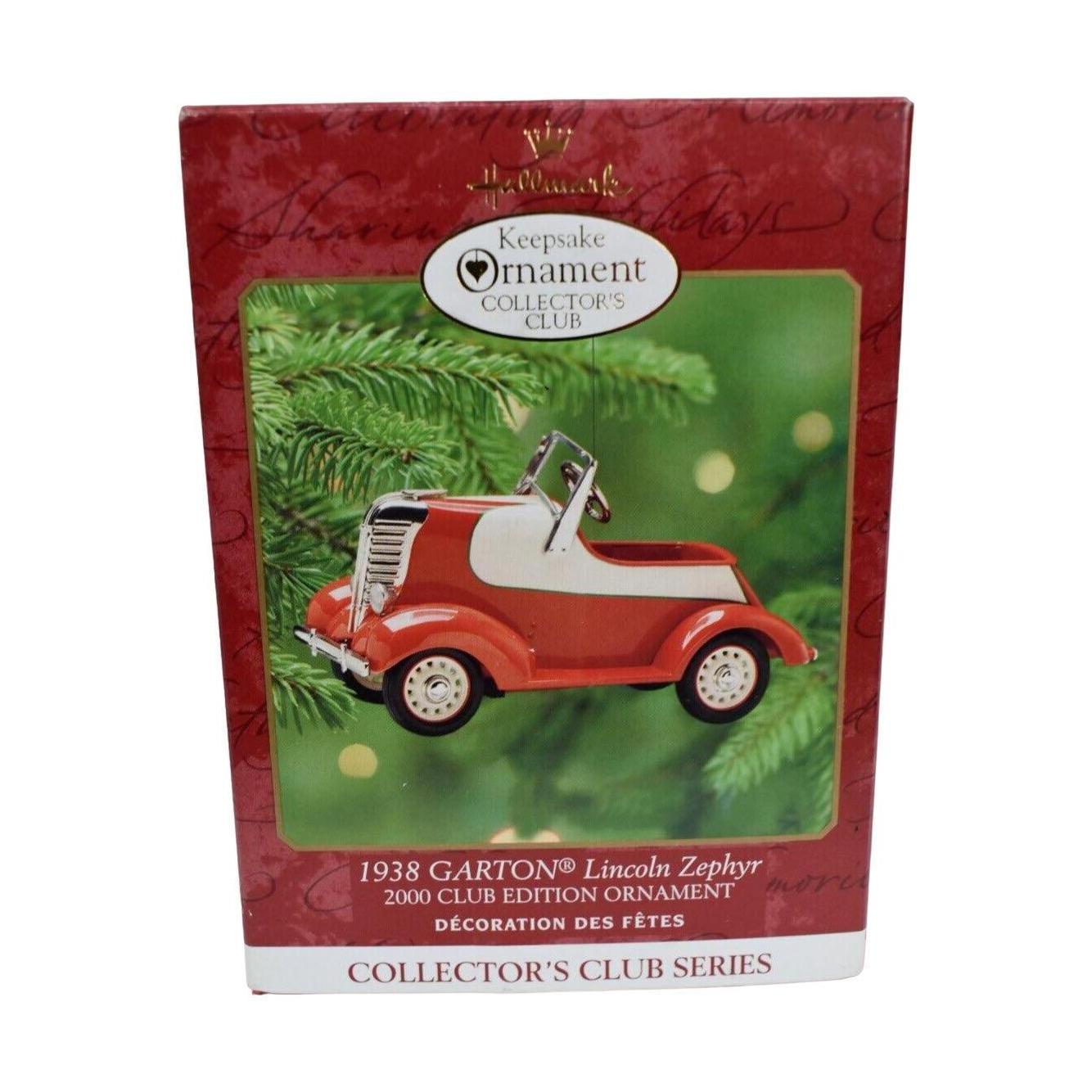 2000 Hallmark Ornament (1938) Garton Lincoln Zephyr Hallmark Ornament (Kiddie Car Classics) QXC4501