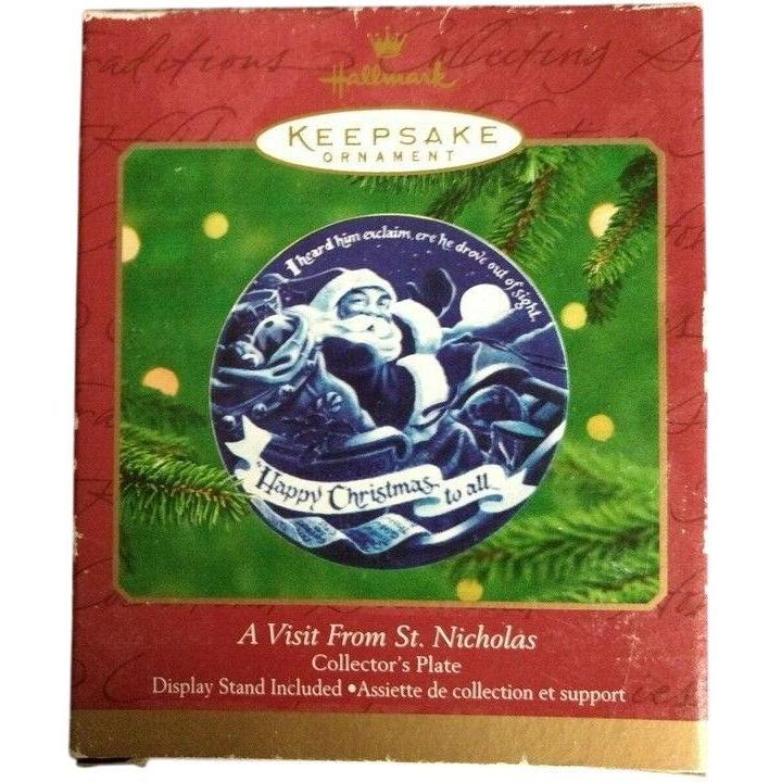 2000 A Visit from St. Nicholas Hallmark Ornament (Blue Plate) QX8344