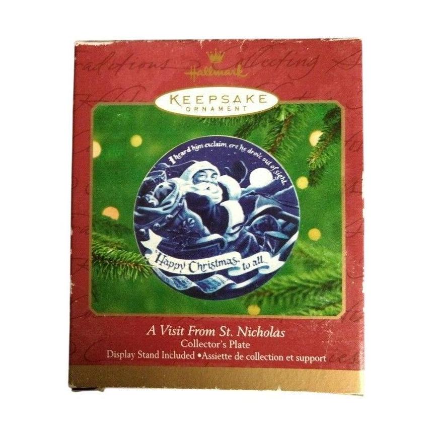 2000 A Visit from St. Nicholas Hallmark Ornament (Blue Plate) QX8344