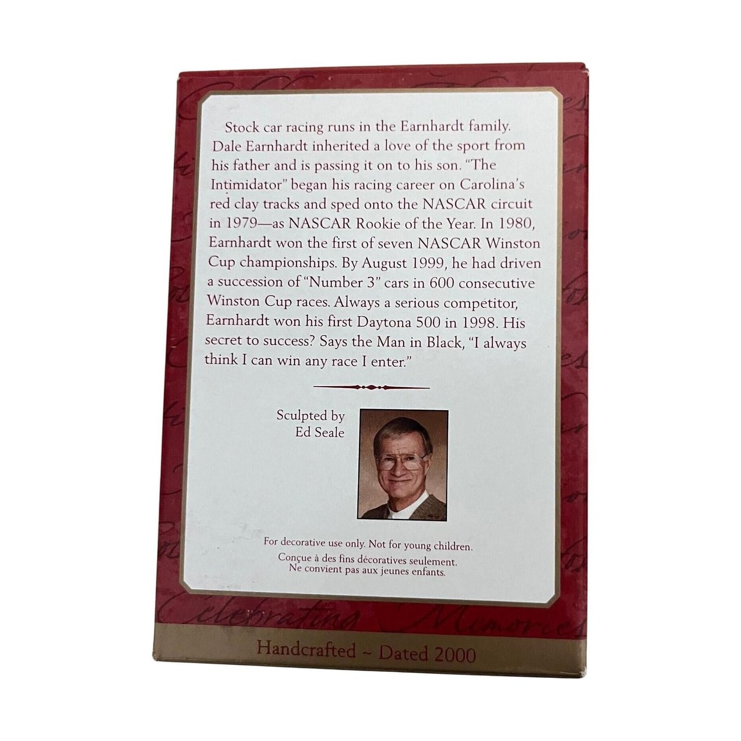 2000 Dale Earnhardt Hallmark Ornament (NASCAR) QXI6754
