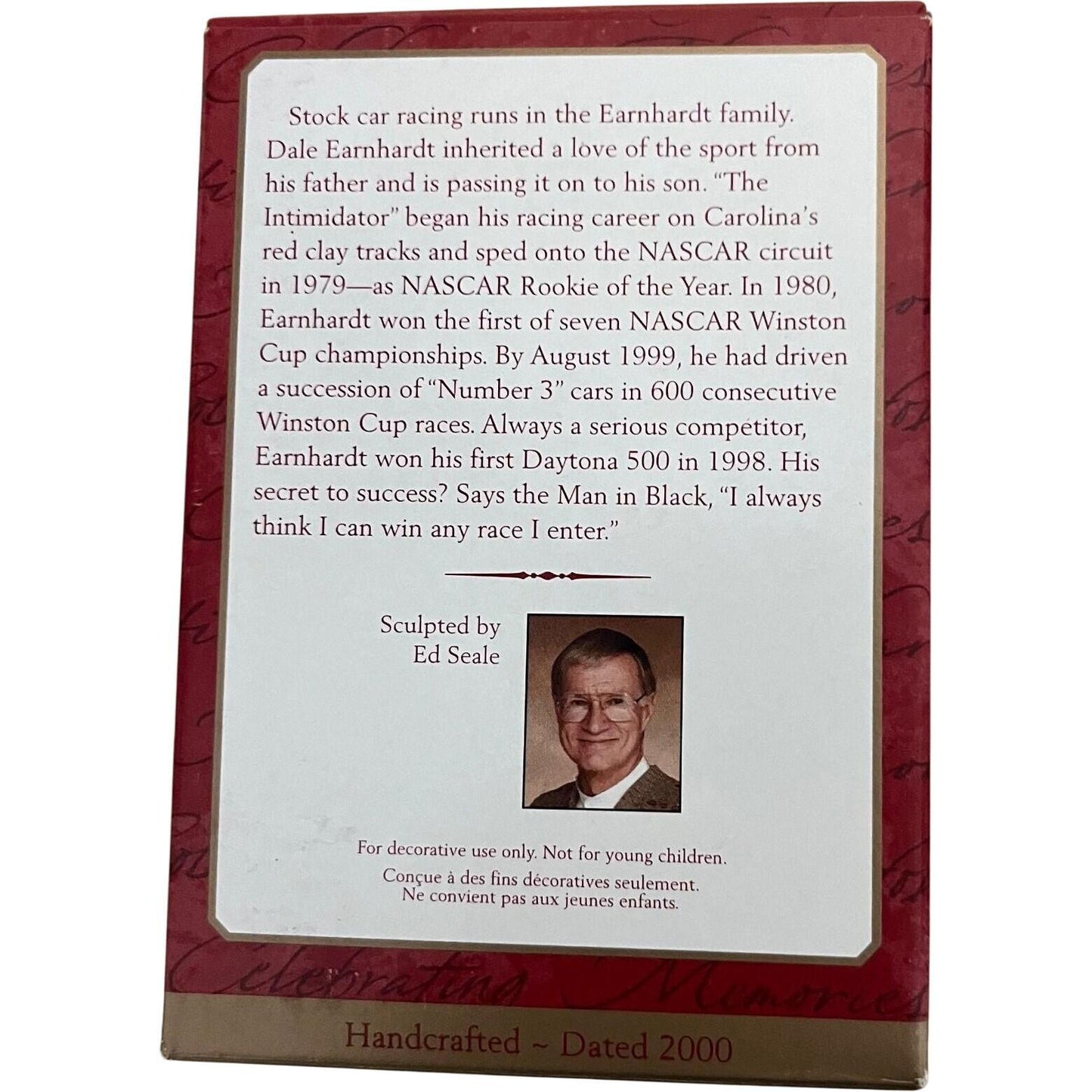 2000 Dale Earnhardt Hallmark Ornament (NASCAR) QXI6754